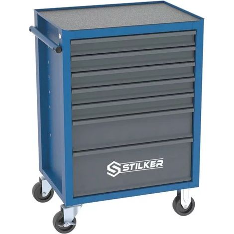 Sodise – Servante d'atelier roulante 7 tiroirs – Dimensions 675x450x900mm – Charge maximale 53kg – 147 outils inclus pour réparations professionnelles (1/3)