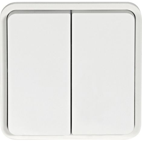 bouton poussoir double no-nf 10a hager cubyko composable blanc (1/3)