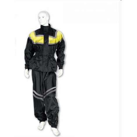 Ensemble veste et pantalon pluie Mad Taille XXXL noir et jaune