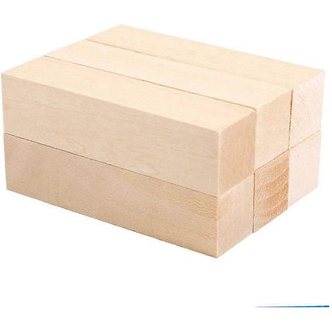 Kit de sculpture sur bois pour débutants (6 blocs en tilleul) - Bricolage (1/5)
