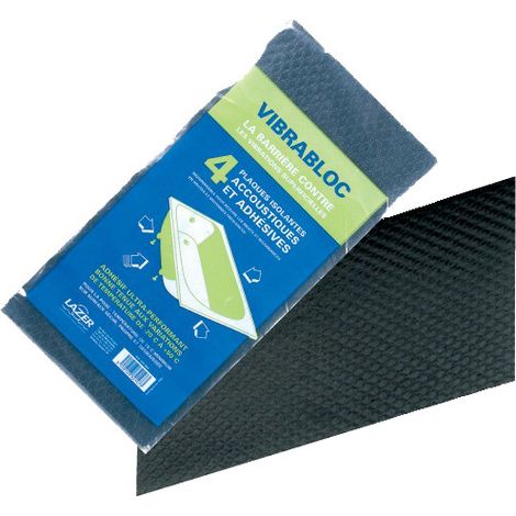 Lazer VIBRABLOC placas aislantes negras lote de 4 (1/2)