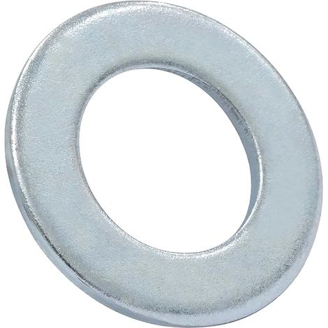 AERZETIX - Flat Washers M20 - Zinc Plated Steel - DIN 125 - for Wooden Constructions, Assembly, Bolts, Screws, Nuts, Clamping Sealing Mechanical (1/5)