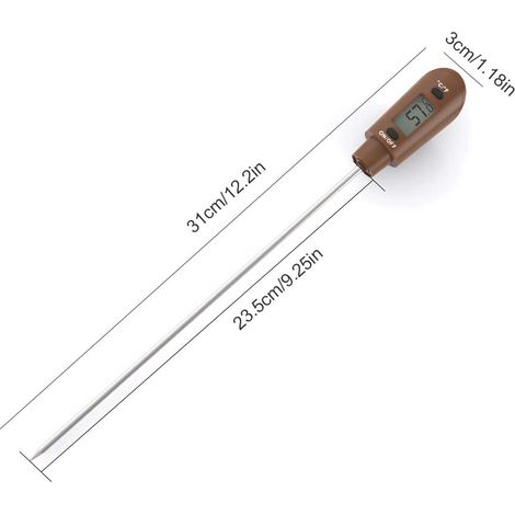 Digitaler Spatel mit Thermometer, Silikon-Küchenspatel mit integriertem Thermometer, präzise Temperaturüberwachung, vielseitiges Werkzeug zum Mischen verschiedener Lebensmittel (z. B. Schokolade)