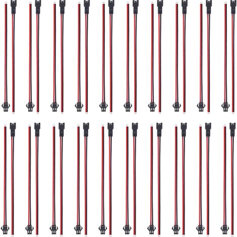 18Awg Jst Sm 2 broches mâle et femelle 2 broches Adaptateur avec câble électrique de 150 mm 20 jeux (1/5)