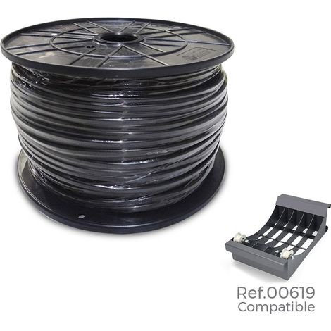 Avvolgicavo piatto nero 2x1mm 500m audio bobina grande