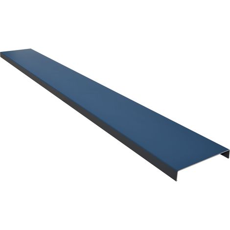 Couvertine aluminium extrudé plat à coller 2,5mm 22x210cm anthra 7016 sablé