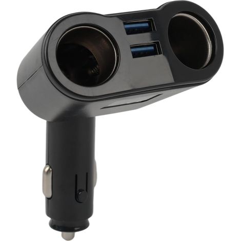 Adaptateur de Chargeur de Voiture 12V-24V, Répartiteur de Prise Allume-Cigare 120W, Multiprise Allume Cigare 12v, Chargeur Allume-Cigare with Dual USB Ports and 2 Socket Cigarette Lighter (1/5)