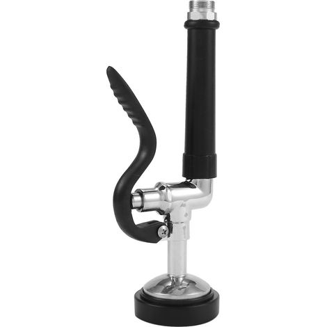 Cabezal rociador de prelavado para grifo de cocina comercial Haoyi, acabado cromado (negro) (1/5)
