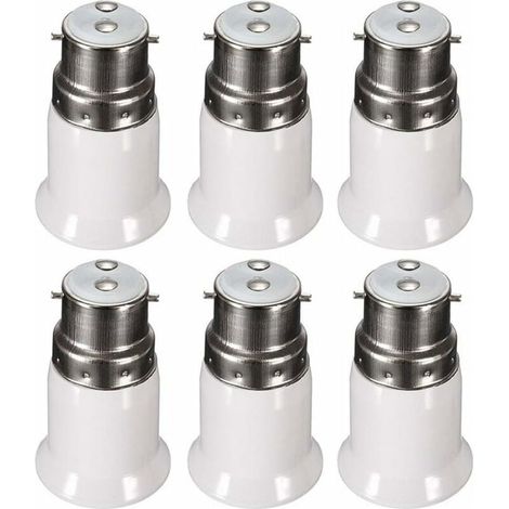 Adaptateur pour ampoule LED B22 vers E27, 230 V CA, culot à baïonnette et à vis, lot de 6. Qualité exceptionnelle. (1/5)