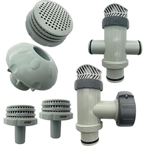 Pool Plunger Valve de rechange pour pompe filtrante Intex 28635EG 28633EG Valve d'arrêt avec buses Kit de raccordement 1,5" Accessoires piscine hors sol Kit complet (1/5)