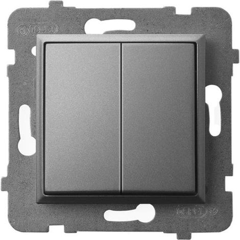 Conector tipo candelabro Ospel Aria gris mate ŁP-2U/m/70