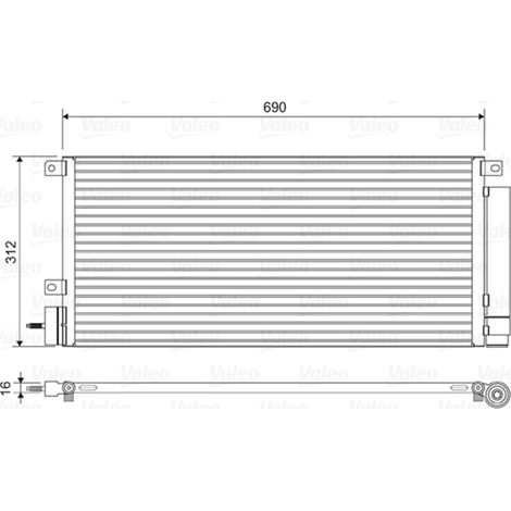Condenseur, climatisation Valeo 822576 BUICK 1850273 1850335 95026328 95321793