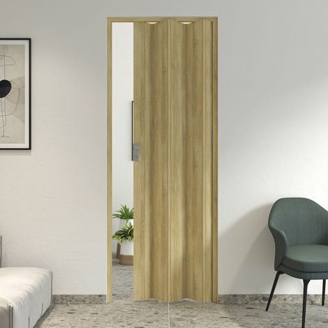 Porta a Soffietto da Interno 83x214 cm in PVC Caroline Rovere Cognac Chiaro (1/3)