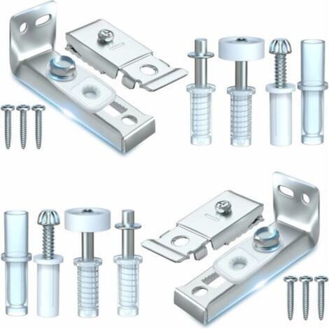 Kit de réparation pour portes pliantes Lot de 2 pièces Supports en acier, pivots et roues de guidage Capacité 50 livres (1/5)