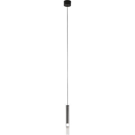 Suspension En Verre Borosilicaté Fumé Miroité Et Gris Titane, Led 8W Dimmable, Design Moderne Et Élégant - Perenz, Luminaire De Luxe Raffiné (1/3)