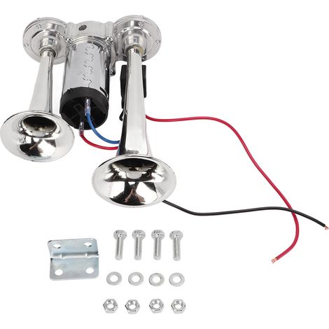 Klaxon pneumatique 12 V pour camions et trains, kit de klaxon ultra puissant de 130 dB pour camions, trains, bateaux, voitures et fourgonnettes. (1/5)