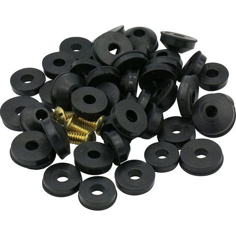 Bardusch-58 Pièces Kit de Rondelles Robinet, 28pcs Joints Plats Caoutchouc pour Robinets 24pcs Rondelles Conique avec 6 Vis en Laiton Joint en Caoutchouc pour Robinet Réparation Salle de Bain Cuisine (1/5)
