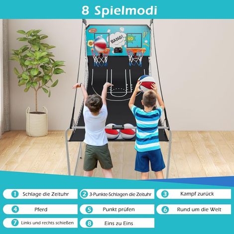 Machine de basket pliable électrique 8 en 1, support de tir de basket avec machine de tir - vert (1/5)