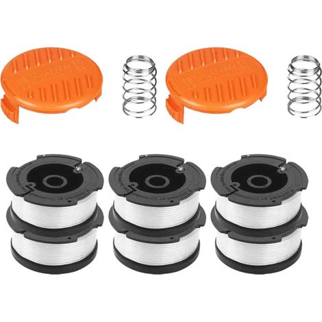 Fil Pour Débroussailleuse - 1 Bobine + 6 Recharges - Diamètre 1,65 mm - Longueur Totale 9,1 M - Compatible Modèles À Fil Rotatif (1/5)