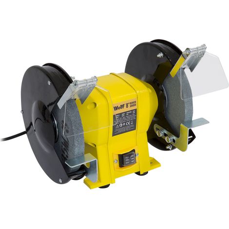 350w Bench Grinder Wolf 200mm / 8" Bench Mounted 2 Grinding Wheels (1/4)