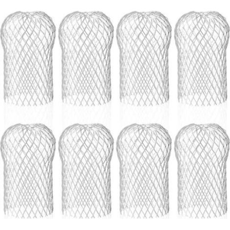 Lot de 8 Crapaudine de Gouttire en Aluminium, Filtres de Gouttire Flexible et Durable pour Maison Avant-toit Tuyau de Descente contre les Feuilles