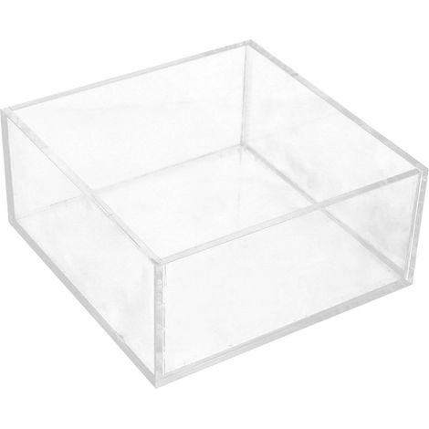 Porte-serviettes carré en acrylique compatible avec rangement transparent (1/5)