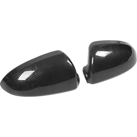 Boîtier de rétroviseur extérieur style fibre de carbone, cache de rétroviseur latéral de porte, remplacement pour Smart Fortwo W451 2009‑2015 (1/5)