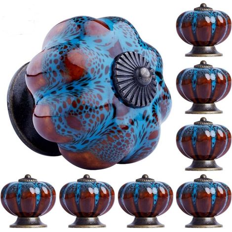 Maniglie in ceramica per mobili da cucina – Set di 8 eleganti pomelli per ante e cassetti
