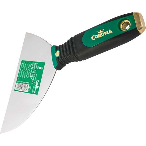 Spatola magnum inox mezzaluna corona per finitura e stuccature