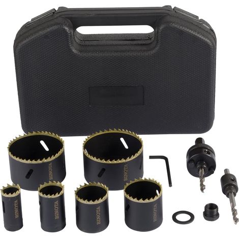Scie Cloche Bi-mMétal M42, Kit 22-73 mm, Pour Métal, Bois, Contreplaqué, PVC, Panneau de Fibres, Plaques de Plâtre, Ensemble 22 29 38 44 67 73mm (1/5)