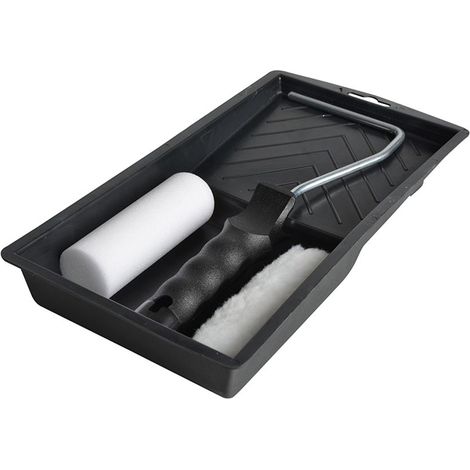 Faithfull FAIRKITMINI Mini Paint Roller Frame, Tray and 2 Refills (1/3)