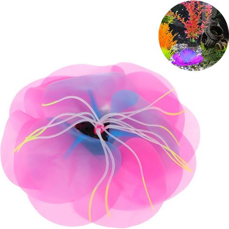 Coral Décor Aquarium - Silicone Souple Sans Toxique - Effet Phosphorescent Sous Lumière - Mouvement Naturel Avec Courant - Lot de 1 (1/5)
