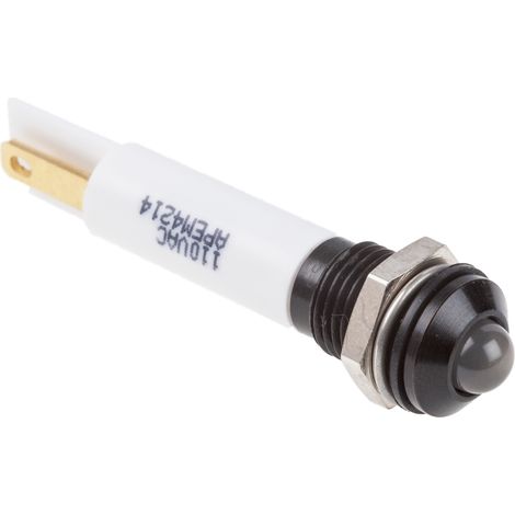 Voyant LED lumineux Blanc RS PRO, dia. 8mm, 220V c.a., IP67 ( Prix pour 1 ) (1/2)