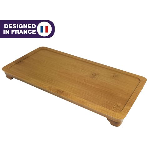 JVD - Petit plateau Stylus en bambou FSC, design compact, éco-responsable, parfait pour chambres dhôtel. - Matériel professionnel (1/3)