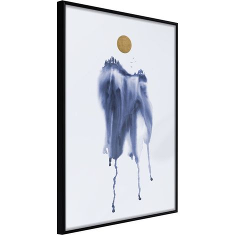 Affiche Murale Encadrée "Waterfall of Colour" 21 x 30 cm Noir