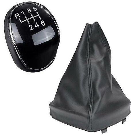 Pomo de cambio de marchas de cuero de 6 velocidades para Ford Mondeo IV, S-max y C-max (1/4)