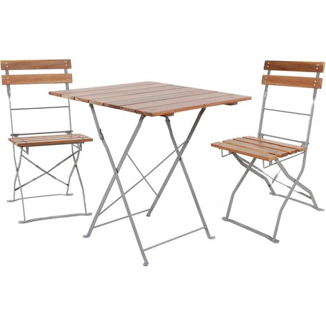 Biergarten Set klappbar 70x70cm + 2 Stk Klappstuhl-DBG1004+2xDBG1000 (1/3)