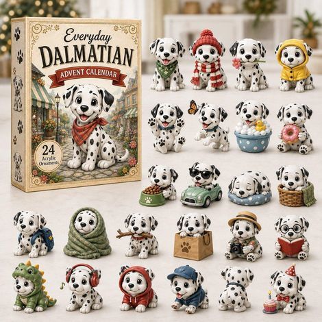 Dalmatien réverbère calendrier avent 2026 2D boîte surprise