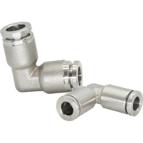 Raccord de tuyau d'air pneumatique en acier inoxydable 304 (PV-6MM) - Raccord rapide en métal de haute qualité pour haute pression et haute température (1/5)