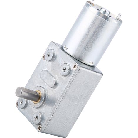 12V Motoréducteur métal engrenage, réducteur 12V DC haute puissance, moteur CC 12 volts avec boîte à engrenages en acier (1/5)
