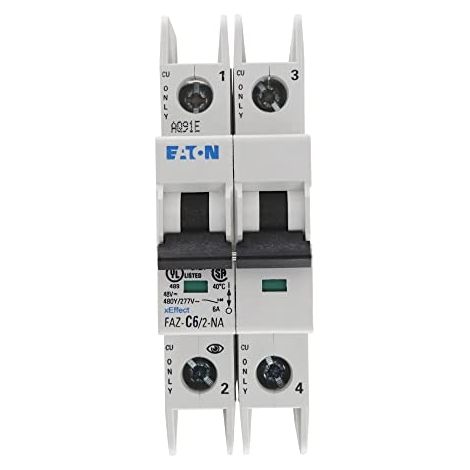 EATON 102164 DISJONCTEUR, 6 A, LOT DE 2, C/CHAR