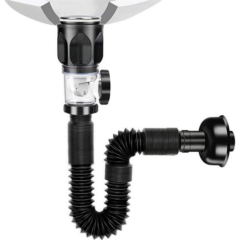 Siphon Design avec Bonde D'écoulement Tuyau de vidange d'extension d'évier tuyau de siphon en P flexible à installation rapide anti-fuite universel anti-odeur tuyau d'égout for la cuisine et la salle (1/5)