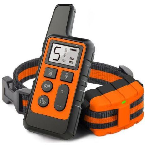 Collier anti-aboiement pour chien avec son, vibrations et ultrasons, réglable, convient à toutes les races de chiens, portable, portée efficace 500 m (orange) (1/4)