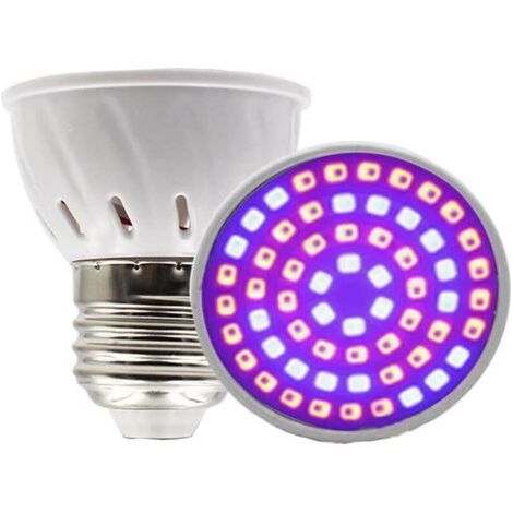BUNTHAUS Chesoon 4pcs Élèvent la Lumière LED Ampoule 60LEDs 110V 4W 200 Lumens Ampoule de Croissance des Plantes pour Les Semis D'intérieur Légumes Fleurs Biologiques (1/5)