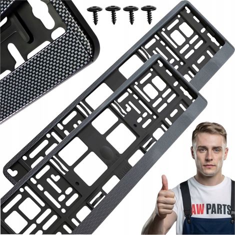 HP Carbon Black Foil Kennzeichenrahmen-Set (1/5)