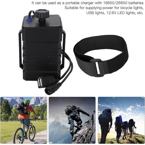 Étui de batterie étanche portable pour éclairage vélo (1/5)
