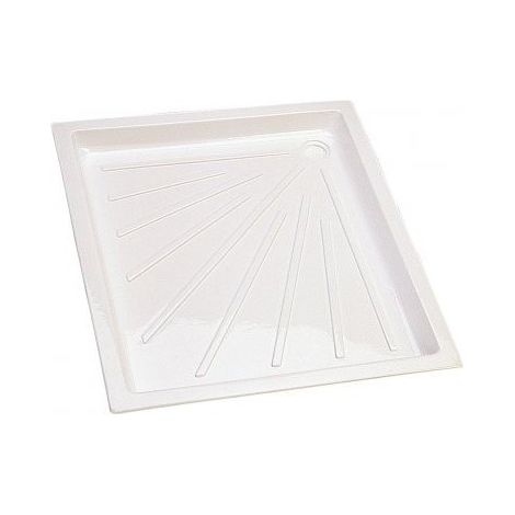 Imline – Receveur de douche à encastrer 665 x 665 mm – Perçage en angle pour bonde 30 mm – Plastique résistant à l'humidité – Pour camping-cars