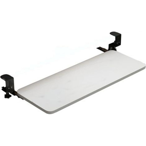 Plateau de clavier à pince sous le bureau, plate-forme coulissante, tiroir de clavier réglable en hauteur, 20,5 x 9,8 pouces, support de clavier d'ordinateur coulissant ergonomique, rallonge de burea (1/5)