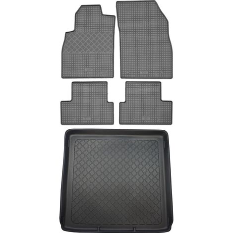 Opel Astra J Sports Tourer / Hatchback (5 puertas) de 09.2010 a 03.2016 SET - Alfombrillas de goma para coche + alfombrilla para maletero