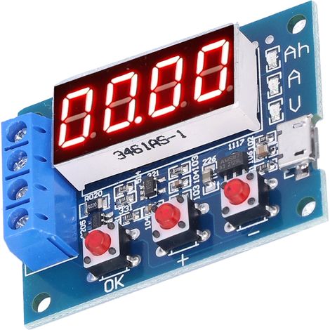 Testeur de capacité de batterie LED, moniteur de décharge pour batteries lithium 18650 12V, DC 4,5-6V (1/5)